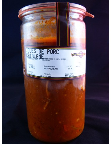 JOUES DE PORC A LA CATALANE EN VERRINE