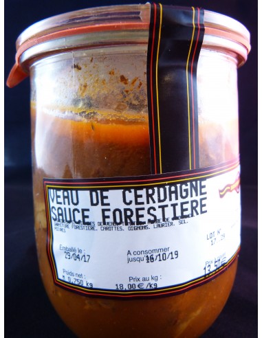 VEAU DE CERDAGNE SAUCE FORESTIERE EN...