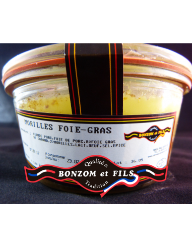 PATE MORILLES ET FOIE GRAS EN VERRINE