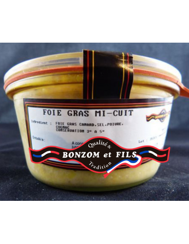 FOIE GRAS MI-CUIT 180 gr DE CANARD EN...